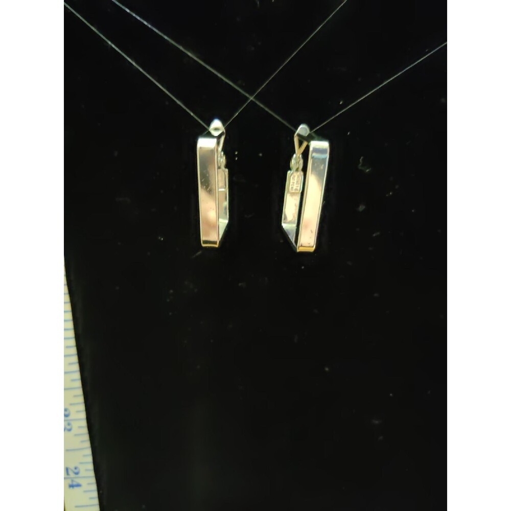 Vintage Monet Silver Tone Earrings